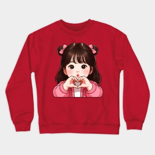 Cute Little Girl Crewneck Sweatshirt